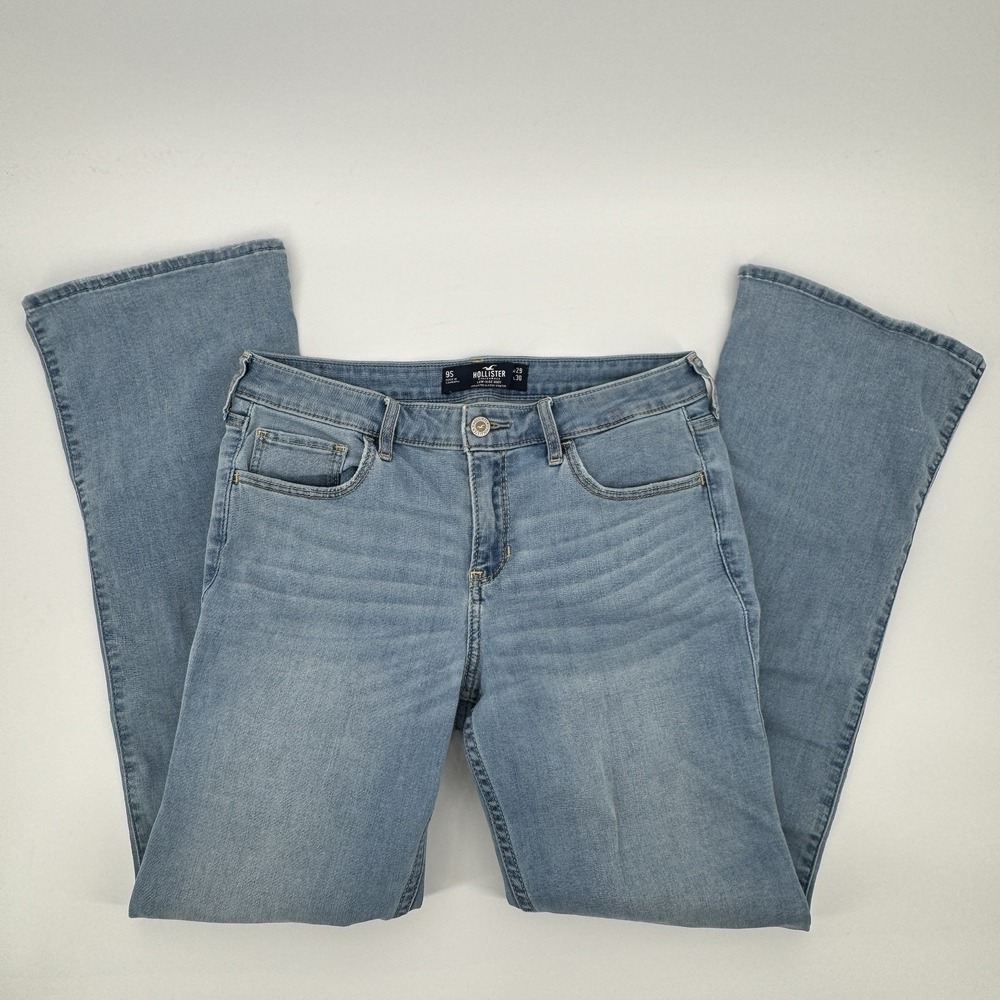 Hollister Low Rise Bootcut Jeans Women's 9S W29 L30 Light Wash Stretch Y2K Rodeo